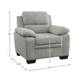 thumbnail image 7 of Pemberly Row 37" Polyester Fabric Chair with Exposed Legs in Light Gray, 7 of 7