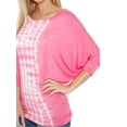 thumbnail image 3 of Women's Banded Dolman Tie Dye Stripe Top, 3 of 5