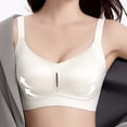 thumbnail image 5 of Gytharion Women's Plus Size Front Closure Bras Solid Color Wide Straps Smooth Cups Full Coverage Bras Easy Everyday Wireless Bras, 5 of 8