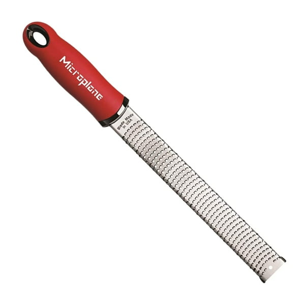 Rallador Zester Microplane Classic de acero inoxidable rojo