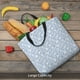 thumbnail image 5 of Fotbe Gray White Floral Bolsa Tote con Estampado para Mujer, Bolsos con Cremallera, Bolsa de Hombro Casual de Gran Capacidad con Bolsillos Internos, 5 of 7