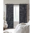 thumbnail image 4 of Mathematics Formulas Kitchen Curtains Blackboard with Math Numerical Geometric Cafe Short Curtains for Bathroom Blackout Window Curtain Small Window Treatment Drapes for Bedroom 27.5"x39"x2, 4 of 9