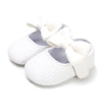 thumbnail image 7 of Infant Baby Girls Bowknot Shoes Soft Sole Princess Wedding Dress Flats Prewalker Newborn Light Baby Sneaker Shoes White 6-12M, 7 of 7