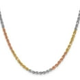 thumbnail image 2 of Primal Gold 14 Karat Tri-Color 3mm Diamond-cut Rope Chain, 2 of 4