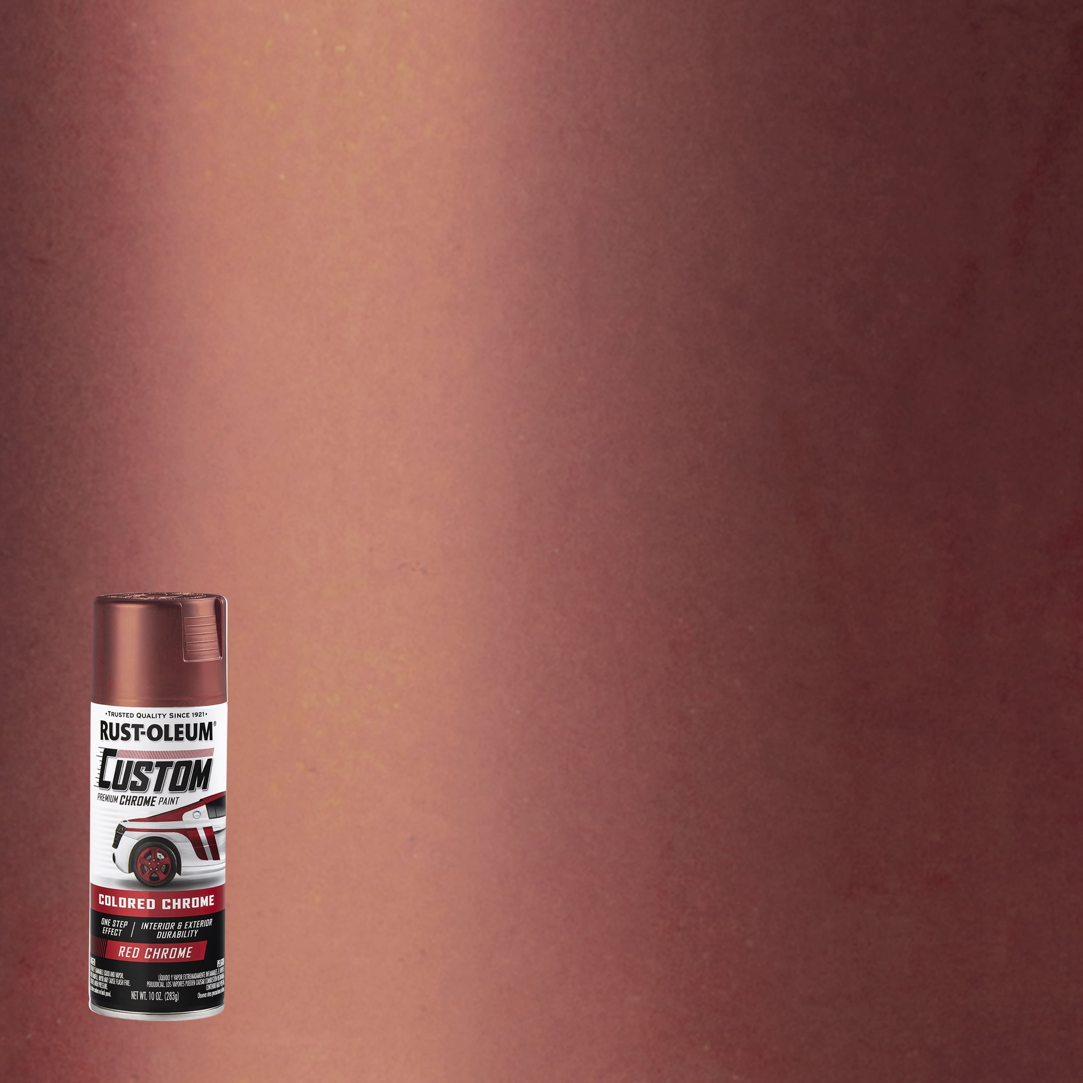 6 Pack, Red, Rust-Oleum Automotive Custom Chrome Gloss Spray Paint-340561, 10 oz