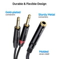 thumbnail image 4 of Cable divisor de audio Cable Matters, paquete de 2 unidades, 1/4 TRS a Dual TS, 4 of 7