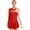 Red, variant on CHICTRY Womens Rhinestone Figure Skating Ballet Lyrical Dance Wear Sheer Mesh Patchwork Long Sleeve Gymnastics Dress Black M
