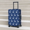 thumbnail image 5 of white anchor darkblue print Luggage Cover Anti Scratch, Elastic Suitcase Protector Suitcase Covers for Luggage Fits 18-32 Inch Luggage, 5 of 5