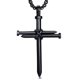 thumbnail image 1 of Collar de hombre con personalidad punk con colgante de cruz de clavo de acero fundido de acero de titanio, 1 of 5