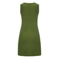 thumbnail image 4 of Lovskoo Pajama Nightgown for Women One Piece Trendy Pocket Printing Sleeveless Casual Nightdress Dresses Sleepwear Olive Green, 4 of 5