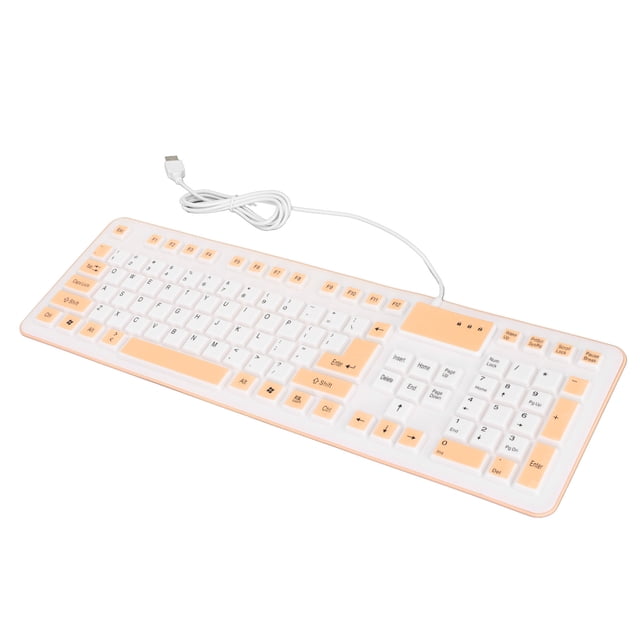 Silicone Keyboard Foldable Keyboard Silicone Foldable Silicone Keyboard 106 Keys Waterproof Dustproof Foldable Usb Wired Silent Silicone Keyboard For Pc Laptop Game