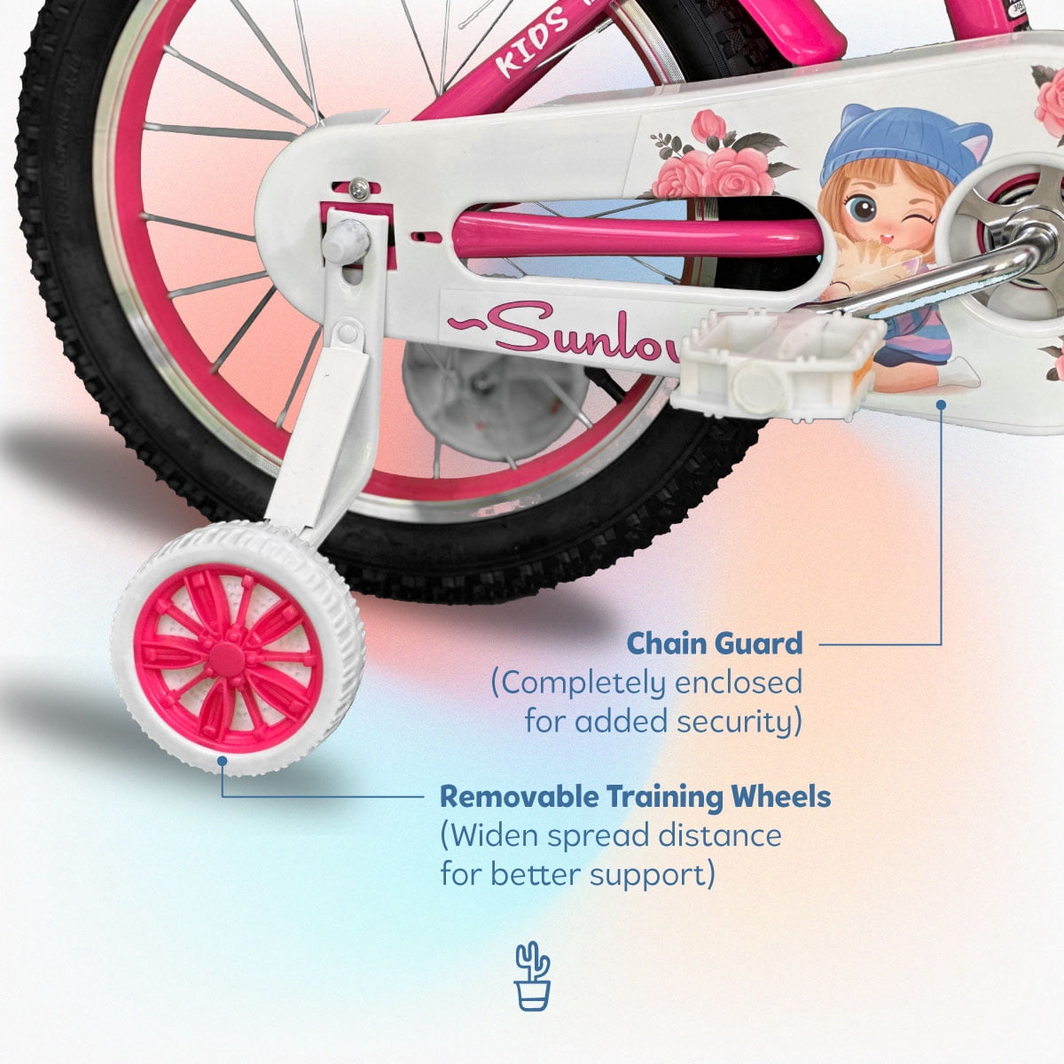 Sunloverr Kids 12 Inch Bicycle for Girls Ages 3-5 Years
