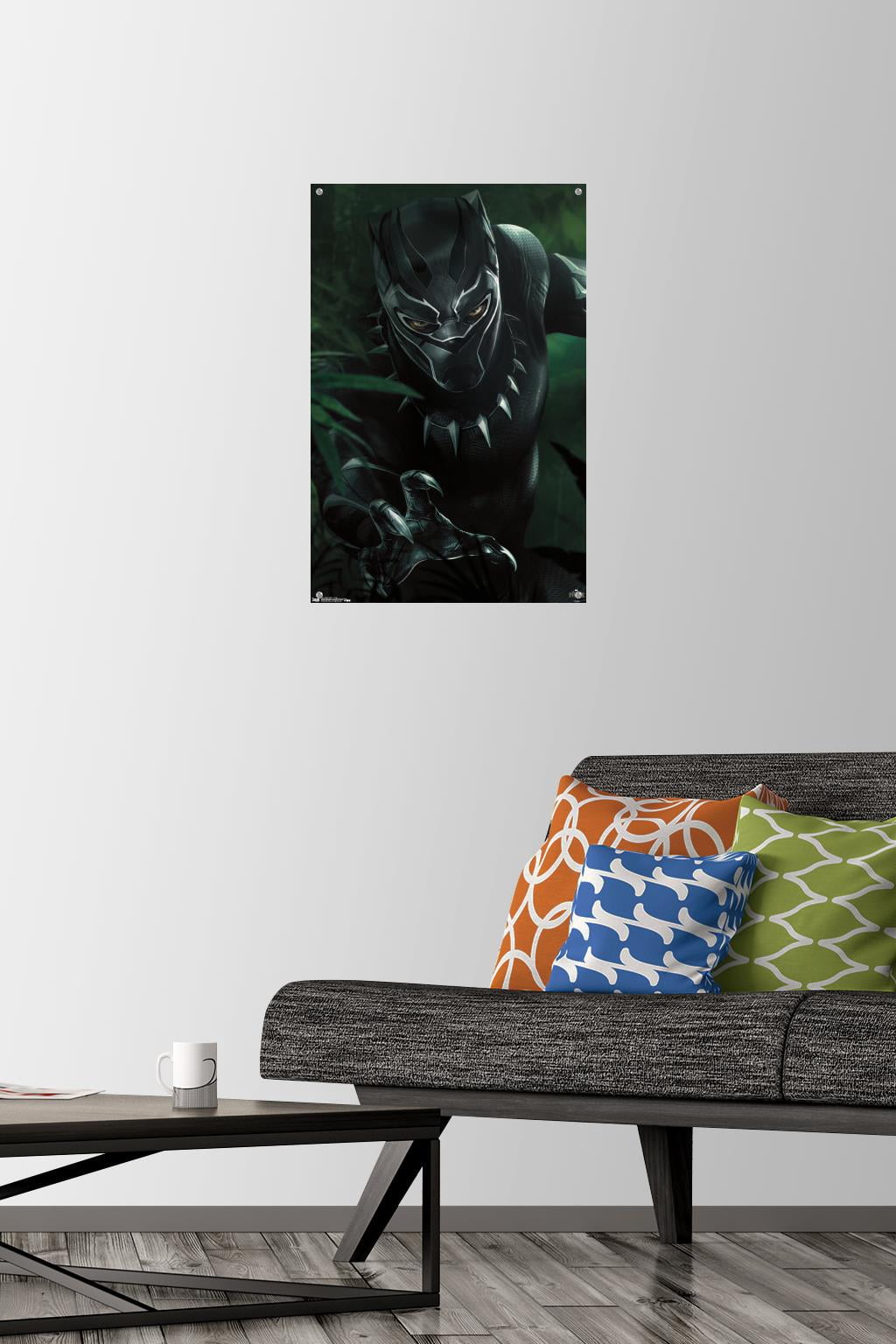 Marvel Cinematic Universe - Black Panther - T'Challa Wall Poster with Push Pins, 14.725" x 22.375"