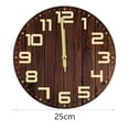 thumbnail image 2 of Reloj de pared de madera, reloj decorativo, silencioso, creativo, rústico, redondo, reloj silencioso para estudio, baño, hogar, sala de estar, 2 of 9
