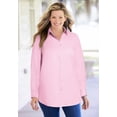 thumbnail image 5 of Woman Within Plus Size Perfect Long Sleeve Shirt, 5 of 6