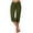 Army Green, variant on Lenpel Capri Sweatpants for Women Summer Soft Drawstring Waisted Casual Athletic Pants Lounge Cropped Joggers