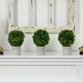 thumbnail image 6 of Nearly Natural 9in. Boxwood Artificial Mini Topiary (Set of 3), 6 of 7