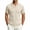 #0049-Khaki, variant on Qiyinn Mens Polo Shirts Short Sleeve Textured Knit V Neck Shirt Casual Golf Shirts Stylish Old Money Tops