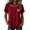 Red#90, variant on Pumpkin Spooky Graphic Tees for Women Crew Neck Short Sleeve Fashion Tops Fall Shirts Black M
