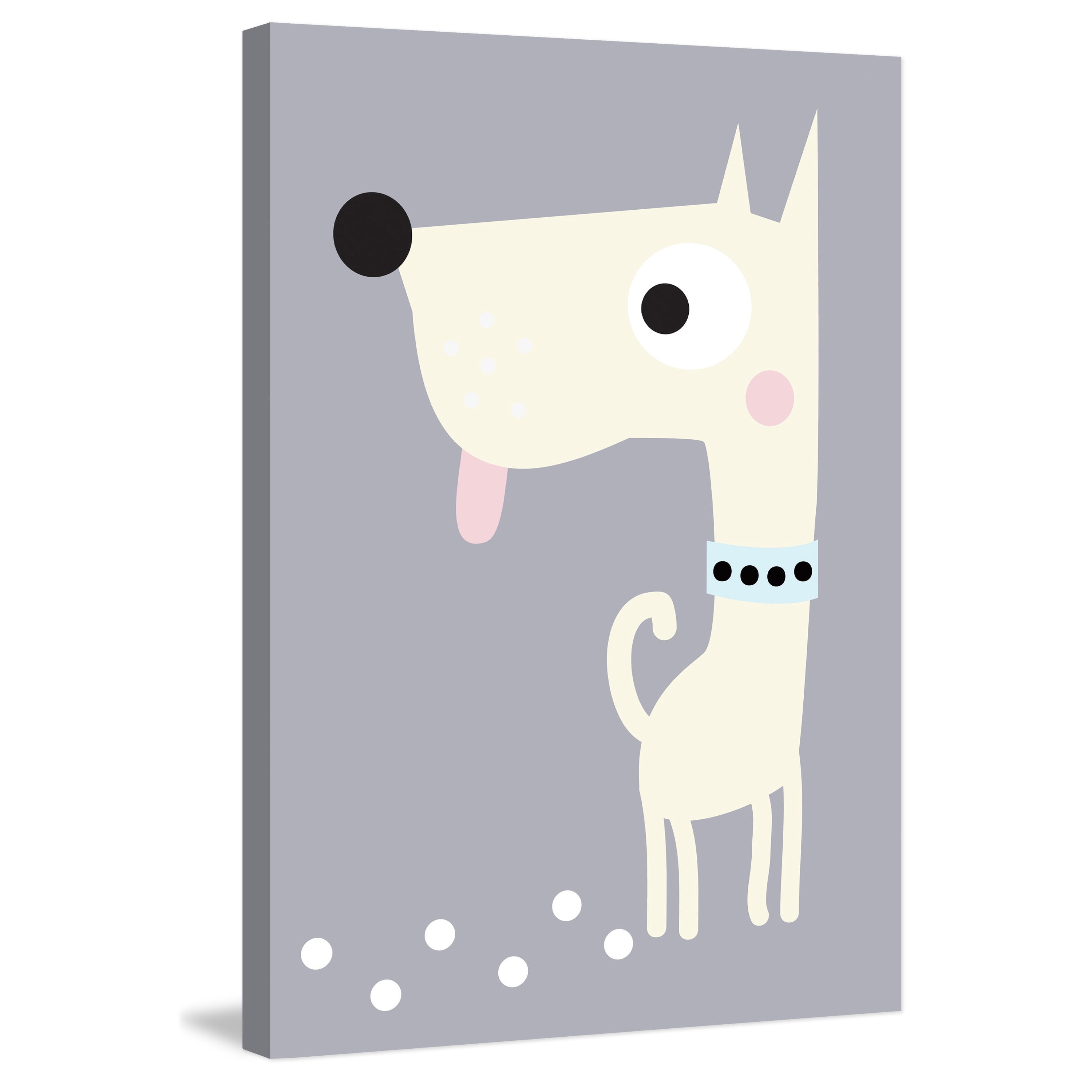 Marmont Hill "Yellow Puppy" by Katarina Snygg Painting Print on Wrapped Canvas