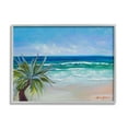 thumbnail image 3 of Stupell Industries Incoming Waves Summer Beach Palm Tree Blue Painting, 20 x 16, Design by Lauren Jane, 3 of 5