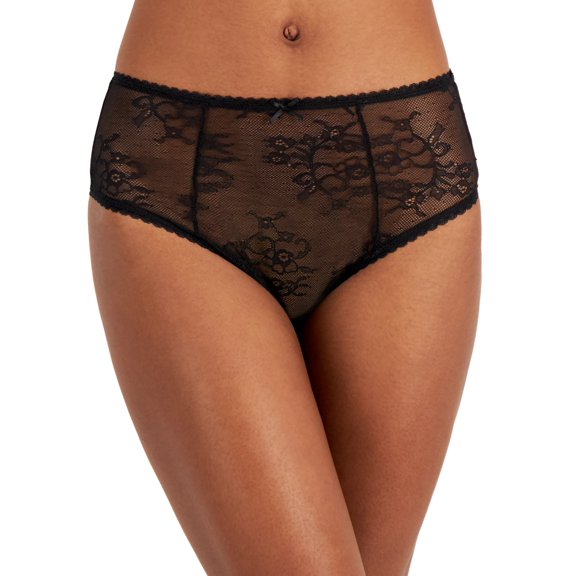 Inc International Concepts Women's Cheeky Lace Brief Underwear,Small, Black