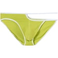 thumbnail image 2 of TANBOM Men's Hollow-Out Triangle Briefs Nylon Underwear Yellow L 1-Pack, 2 of 6