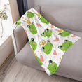thumbnail image 3 of Cute Frog Lovely Cartoon Blanket, Soft Blankets Flannel Bed Throw Cozy Lightweight Plush Gifts for Kids Boys Girls Women Men Sofa Couch Bedroom Living Rooms Warm All Season, Home Decor, Small 50"x40", 3 of 5