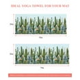 thumbnail image 6 of Green Cactus Yoga Towel for Hot Yoga Non Slip, Watercolor Summer Botanical Blue Yoga Mat Towel Absorbent Yoga Sweat Towels Microfiber Hot Yoga Blanket for Bikram Pilates 26"x70", 6 of 7