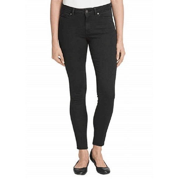 Calvin Klein Women's Contour Skinny Fit Sits At Waist Jeans, CK, Black 8