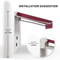 thumbnail image 6 of Outsunny 8' x 6.6' Patio Retractable Awning, Manual Sun Shade, Wine Red, 6 of 9