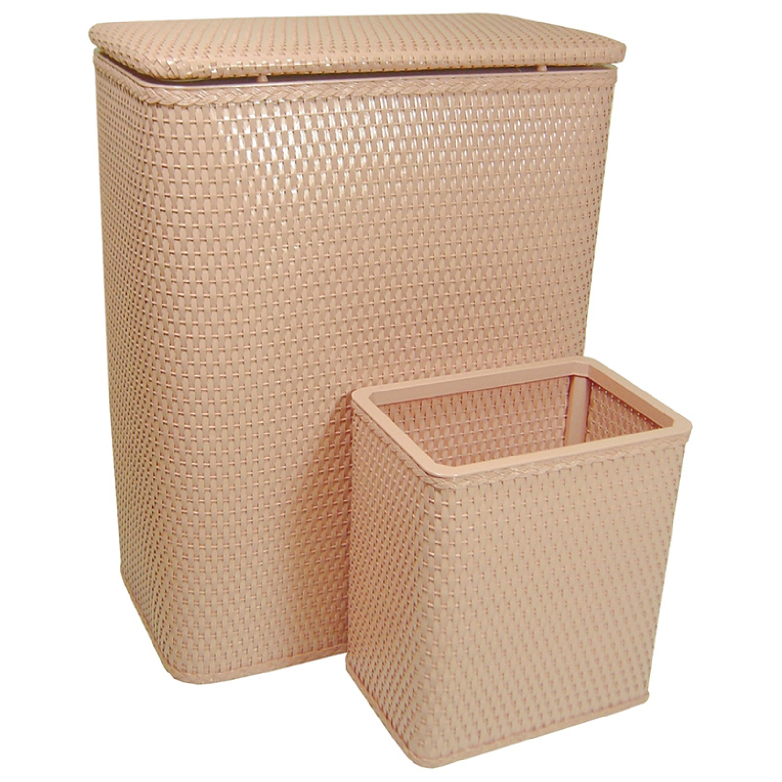 Chelsea Collection Hamper with Matching Square Wastebasket
