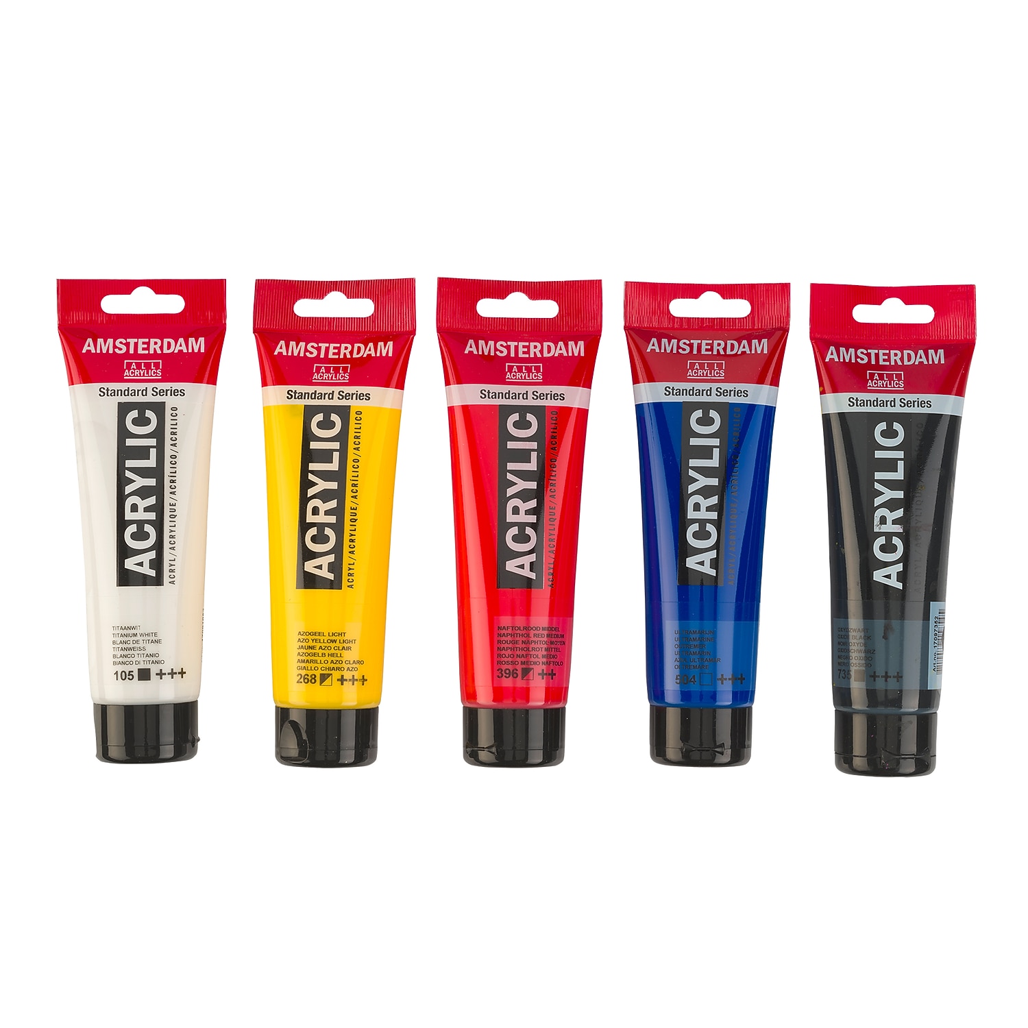 Amsterdam Mixing Acrylic Paint Assorted Colors 5/Pack (AMS17791904)