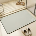 thumbnail image 1 of Tapete de baño de barro Diatome - Súper absorbente, de secado rápido, con respaldo de goma antideslizante, 60x40cm, café/verde/gris/azul/gris oscuro, 1 of 8