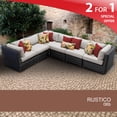thumbnail image 2 of Rustico 6 Piece Outdoor Wicker Patio Furniture Set 06b, 2 of 7