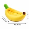 thumbnail image 3 of Cute Banana Shaped Dog Cat Bed, Soft Plush Pet Mattress with Raised Sides, Funny Pet Bed for Small Medium Pets Indoor Use, 3 of 6