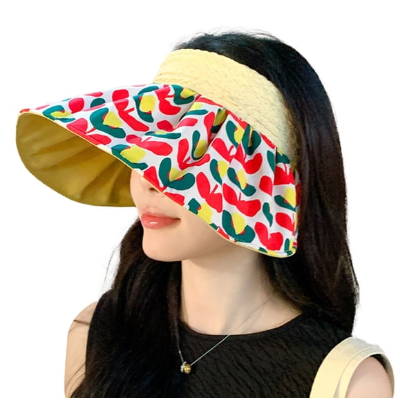 56-58cm hat circumference female summer anti-ultraviolet sunshade sunscreen hat empty top cover face sun hat outdoor hatred