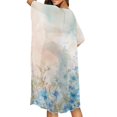 thumbnail image 4 of HELLHERO Floral Cross Beach Cover Ups Breathable High Quality Fabrics Loose Bathing Suit Cover Up, 4 of 6