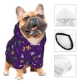 thumbnail image 3 of Fotbe Purple Mardi Gras Sudadera con Estampado para Perros Pequeños – Suéter con Capucha para Mascotas, Tela Suave de Forro Polar con Bolsillo-X-Small, 3 of 7