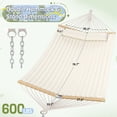 thumbnail image 5 of Modern Portable Hammock for Outside, Camping Hammock with Stable Anti-Tipping Structure, Hand-Woven Durable Ropes, Rope Hammock for Backyards, Beaches, Poolsides, Parks, Campsites, Navy Blue, Blue St, 5 of 10