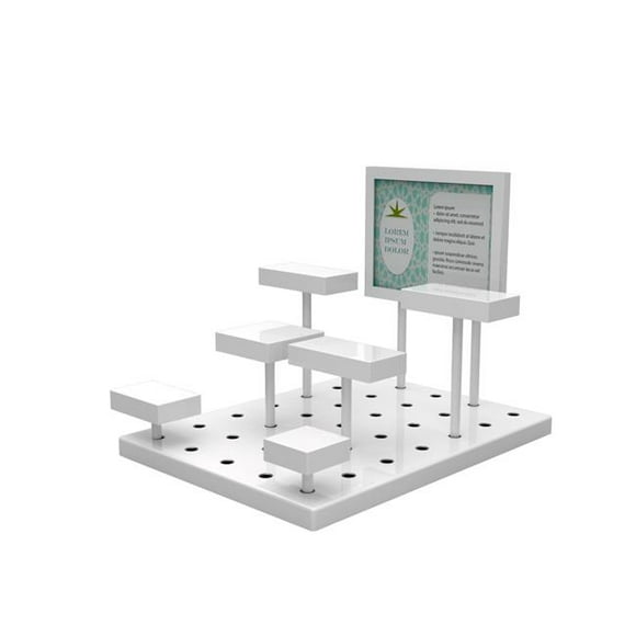 Econoco ZNKIT1GW Modular Fixture Base Kit&#44; Gloss White