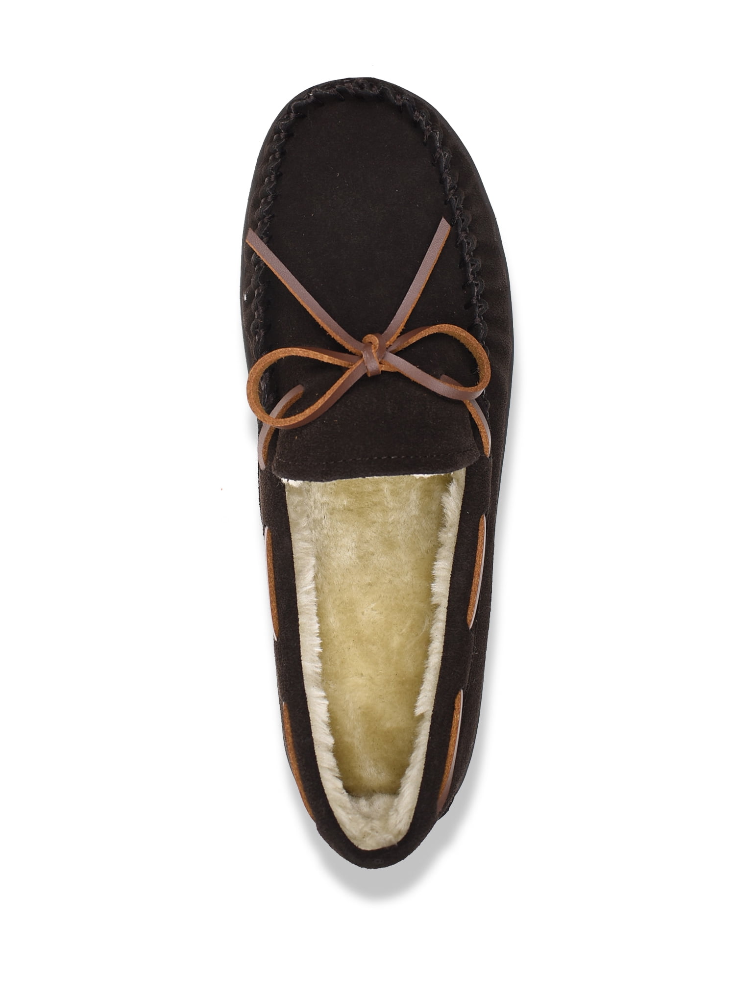 George Men's Genuine Suede Trapper Moccasin Slippers