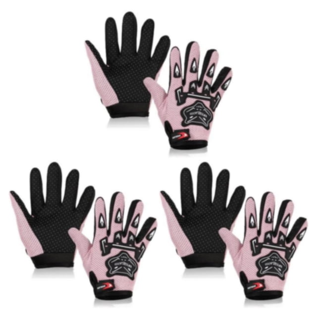 Youkk Polyester Stay Warm And Dry With These Full Finger Motorcycle Gloves For Winter Rides Winter Gloves black 3Set