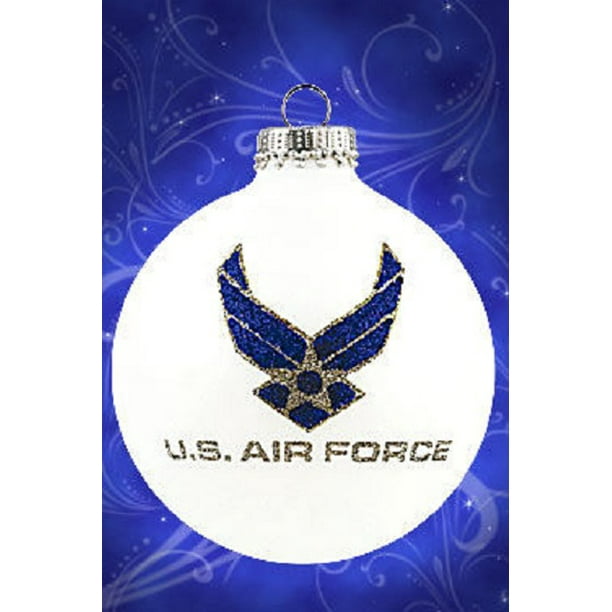 United States Air Force Christmas Glass Ornament Made in USA USAF