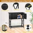 thumbnail image 3 of SuperDeal 29 Gallon Aquarium Stand with Cabinet Long Fish Tank Stand with Power Outlets Black, 3 of 11