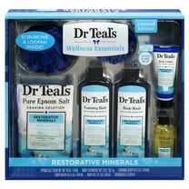 Dr Teal’s Restorative Minerals Bath Gift Set with Loofah, 7 Piece