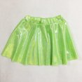 thumbnail image 6 of Kilaqueen Girls Shimmer Pleated Skirt with Elastic Waist, Metallic A Line Mini Skater Skirt for Parties, Dance, Performances and Holiday Outfits, 6 of 7