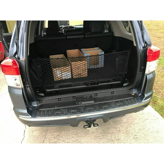 EACCESSORIES EA Rear Trunk Organizer Cargo Net for Toyota 4Runner 2003-2023 – Envelope Style Cargo Net – Premium Mesh Elastic Car Trunk Organizer Vehicle Carrier Storage – Compatible with 4Runner
