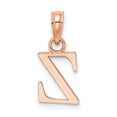 thumbnail image 3 of Diamond2Deal 14K Rose Gold Block Letter Z Initial Pendant for Women, 3 of 6