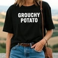 thumbnail image 3 of Grouchy Potato T‑Shirt - Funny Sweet Potato Meme Tee, Rude Potato Graphic Shirt, 3 of 5